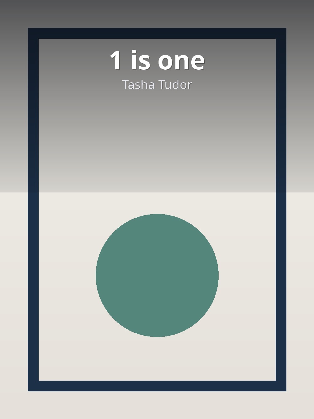 1 is one by Tasha Tudor book cover