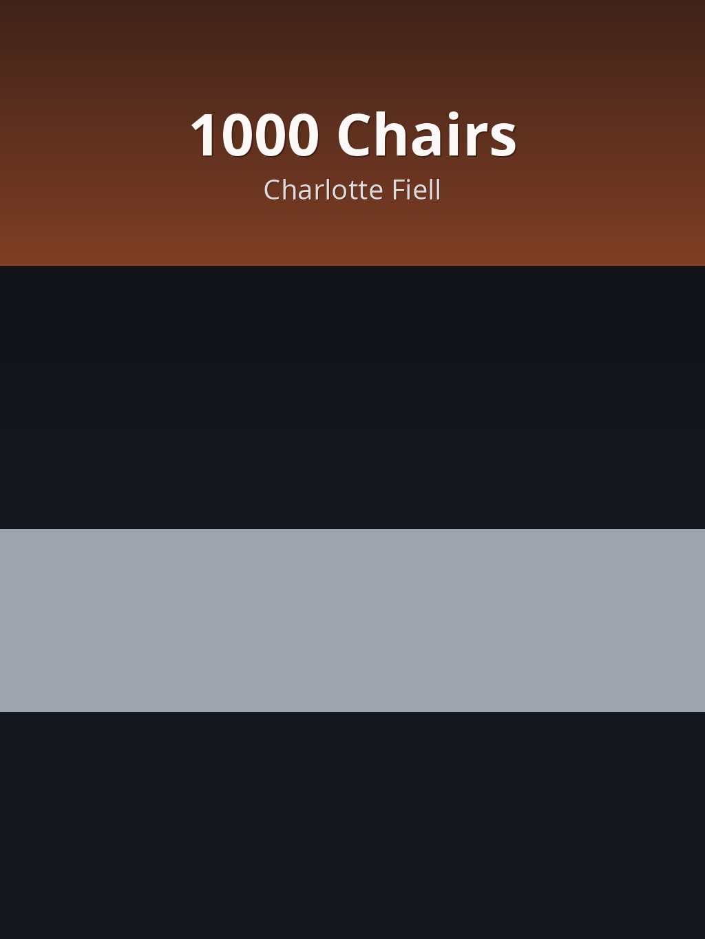 1000 Chairs by Charlotte Fiell book cover
