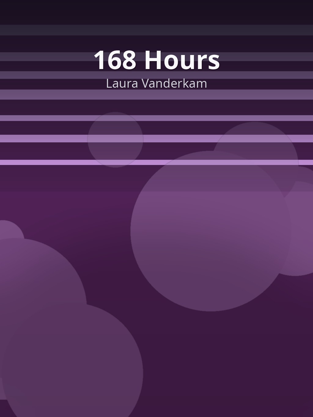168 Hours by Laura Vanderkam book cover