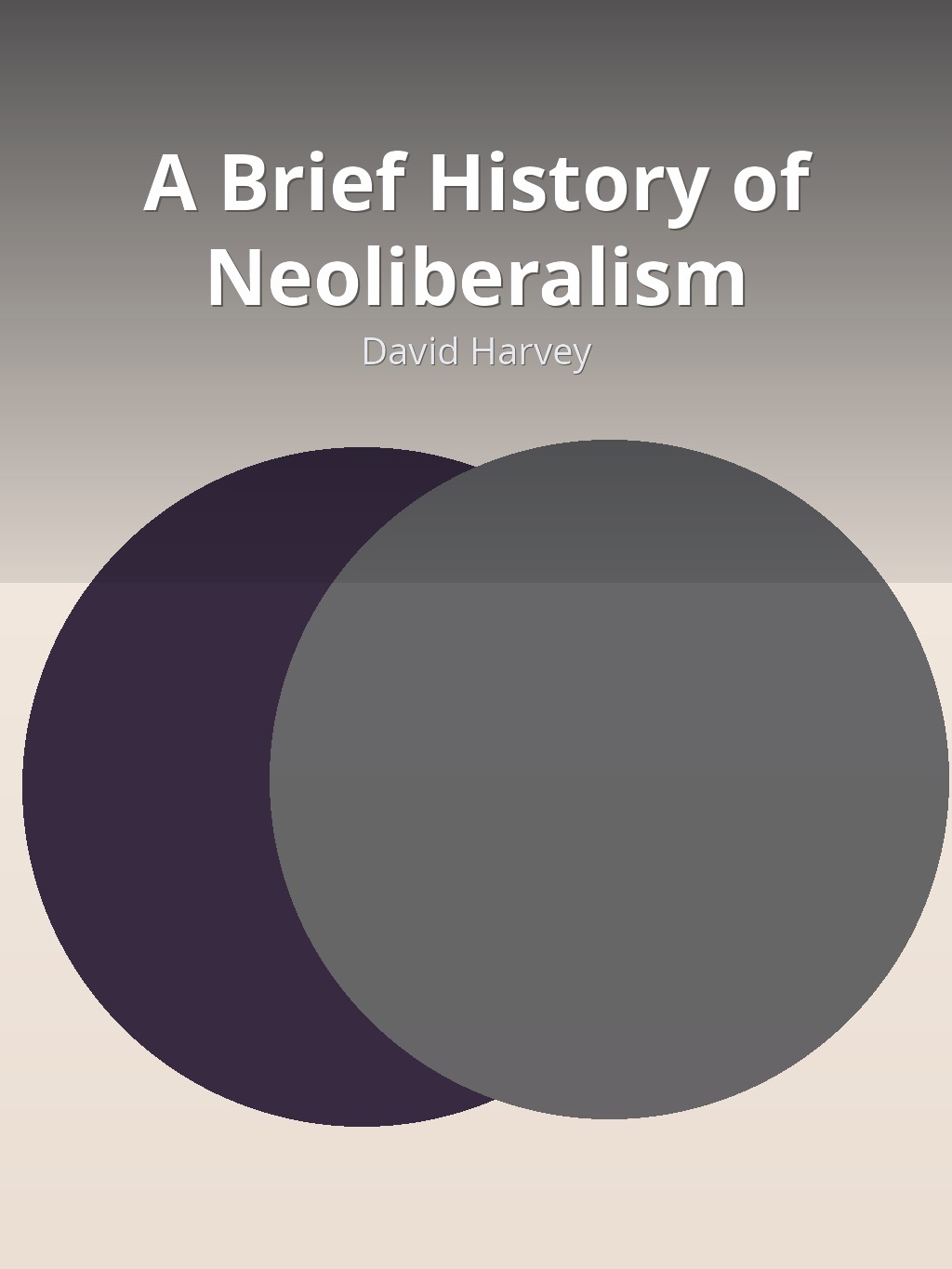 A Brief History of Neoliberalism by David Harvey book cover