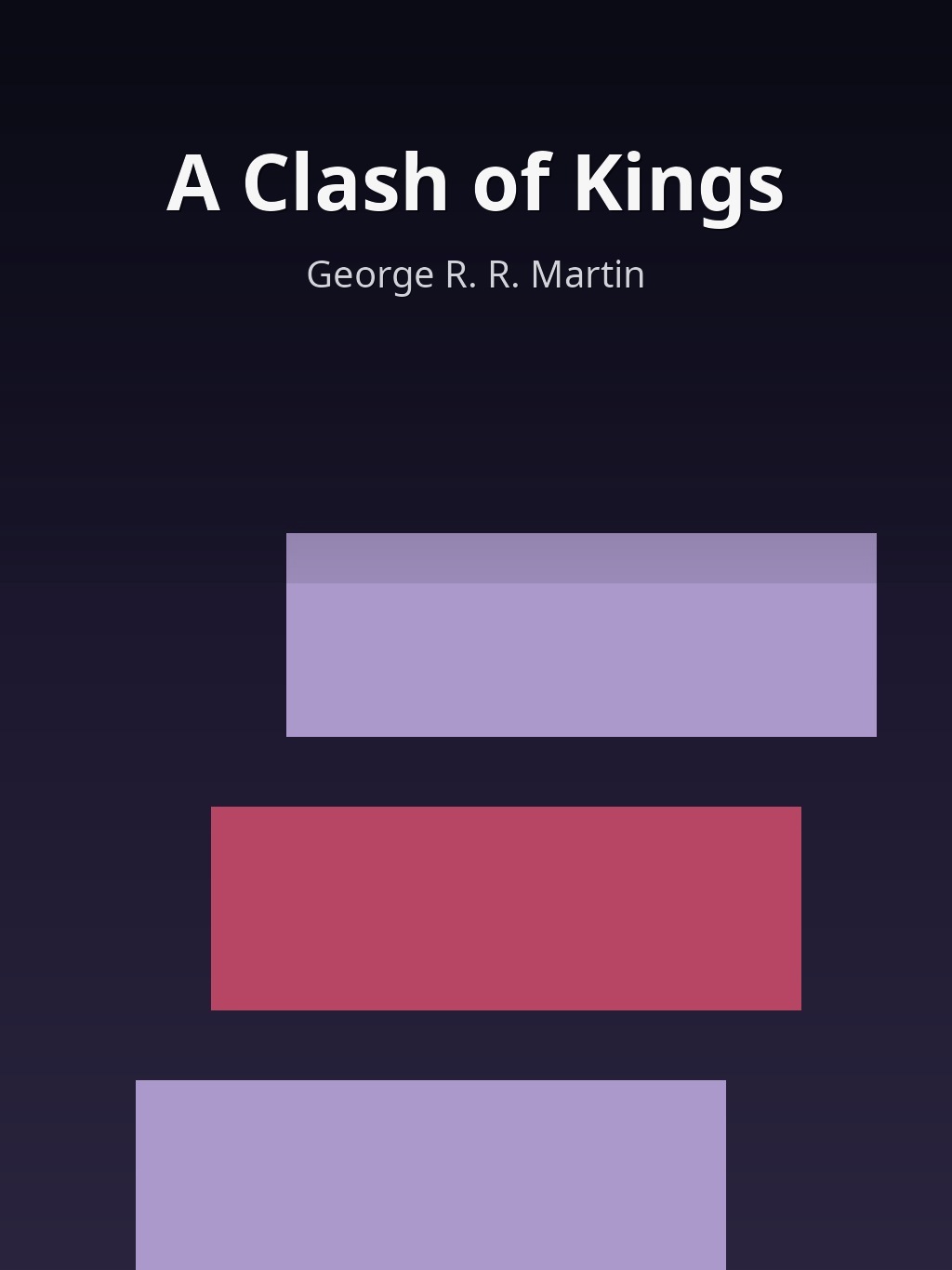 A Clash of Kings by George R. R. Martin book cover