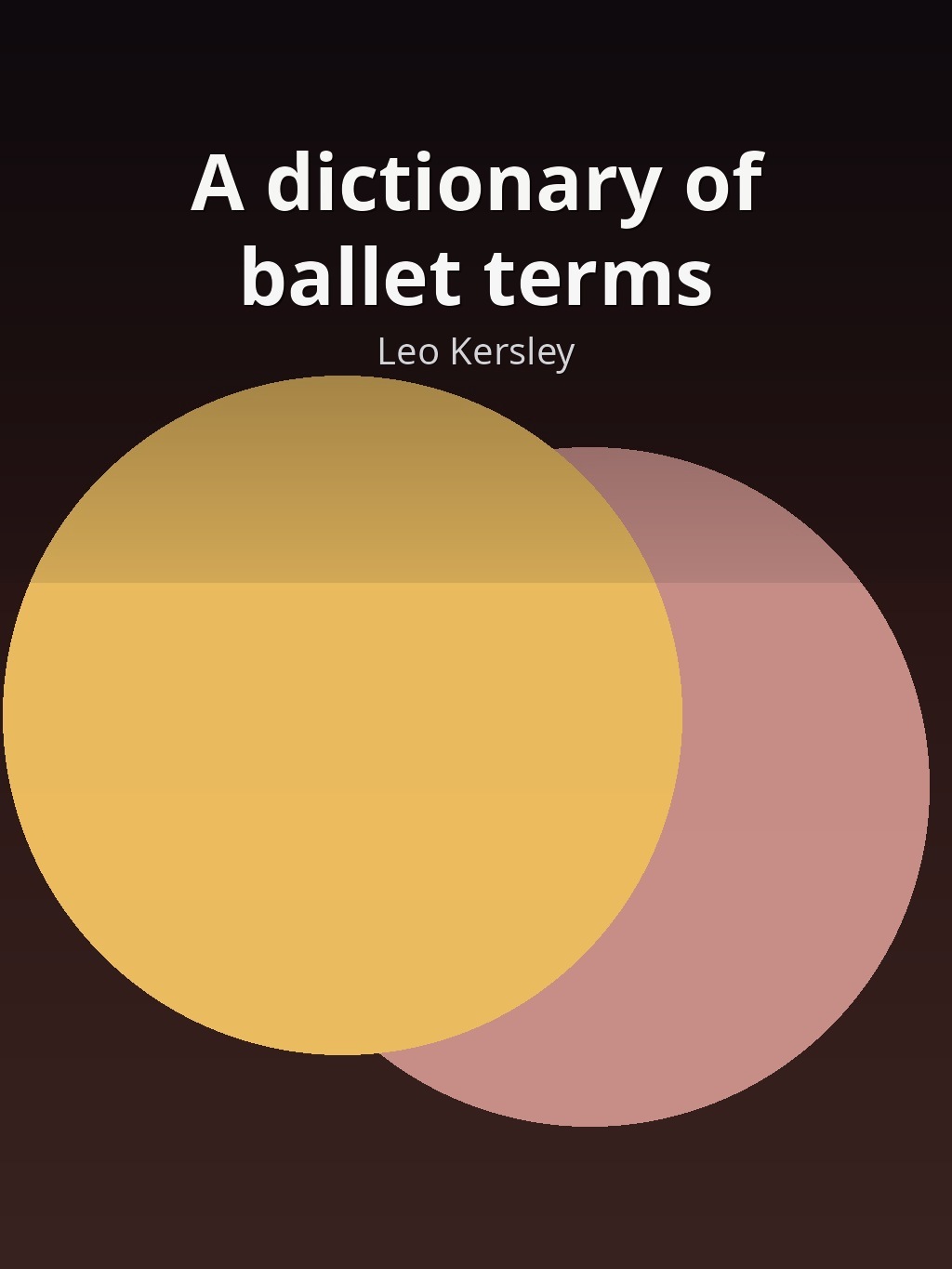 A dictionary of ballet terms by Leo Kersley book cover