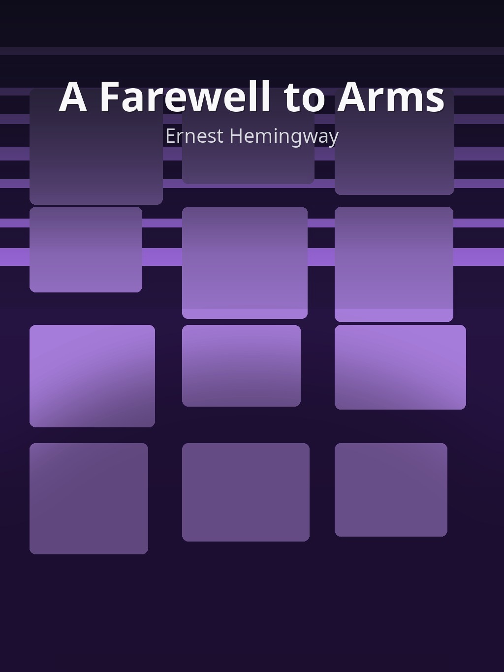 A Farewell to Arms by Ernest Hemingway book cover