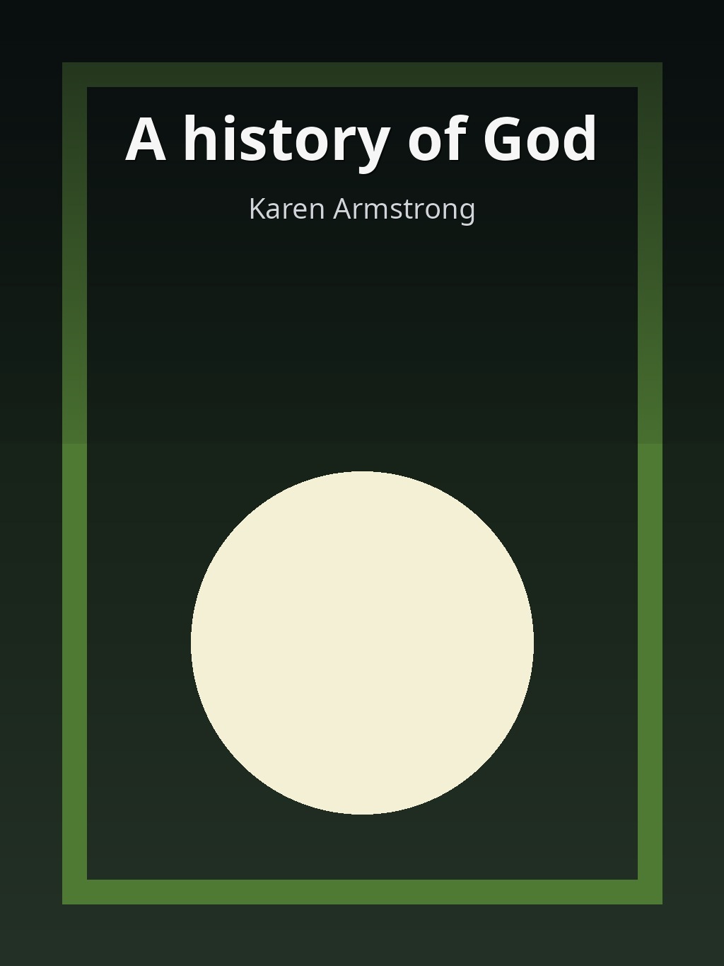 A history of God by Karen Armstrong book cover