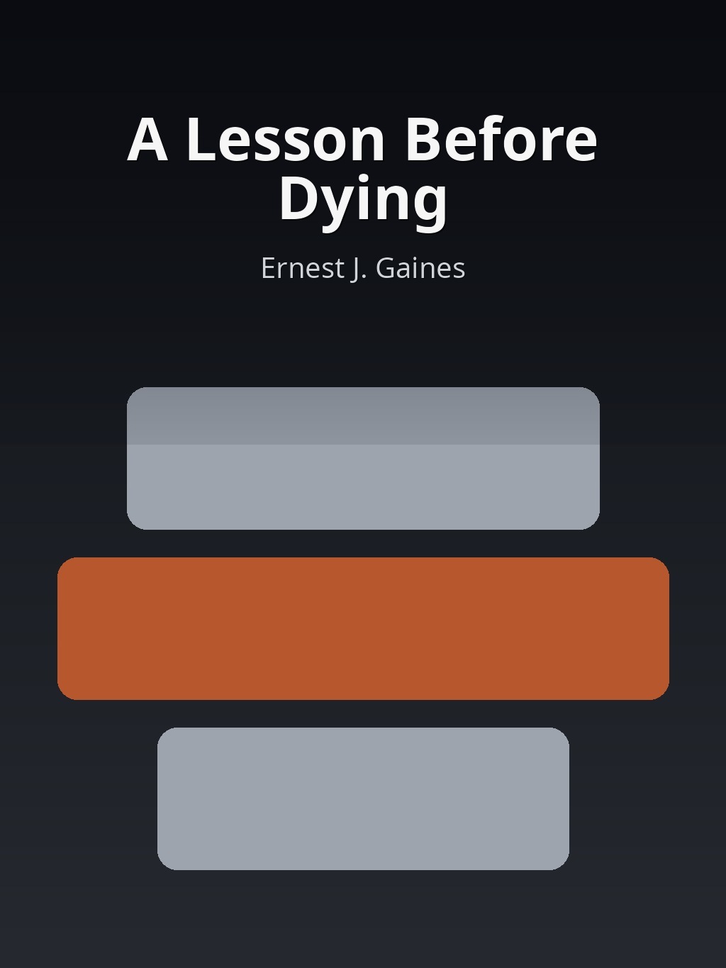 A Lesson Before Dying by Ernest J. Gaines book cover