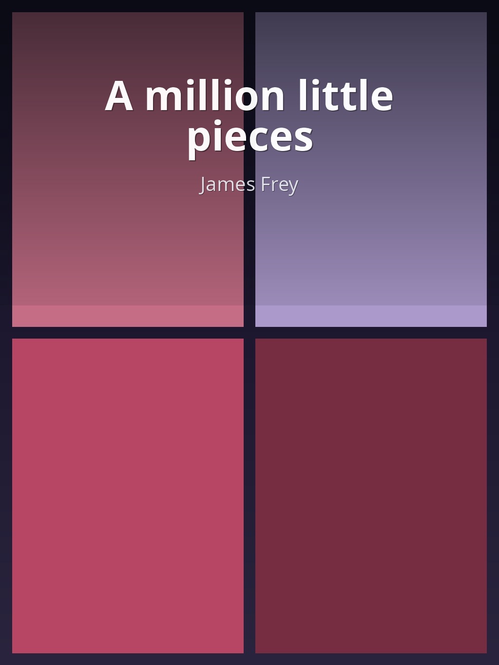 A million little pieces by James Frey book cover