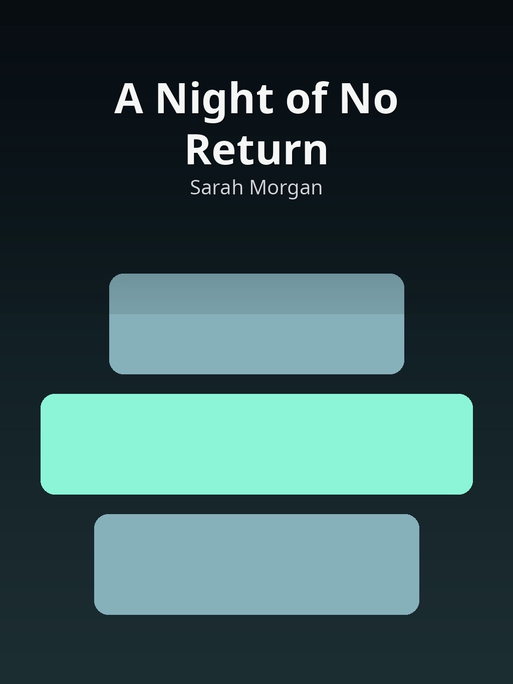 A Night of No Return by Sarah Morgan book cover