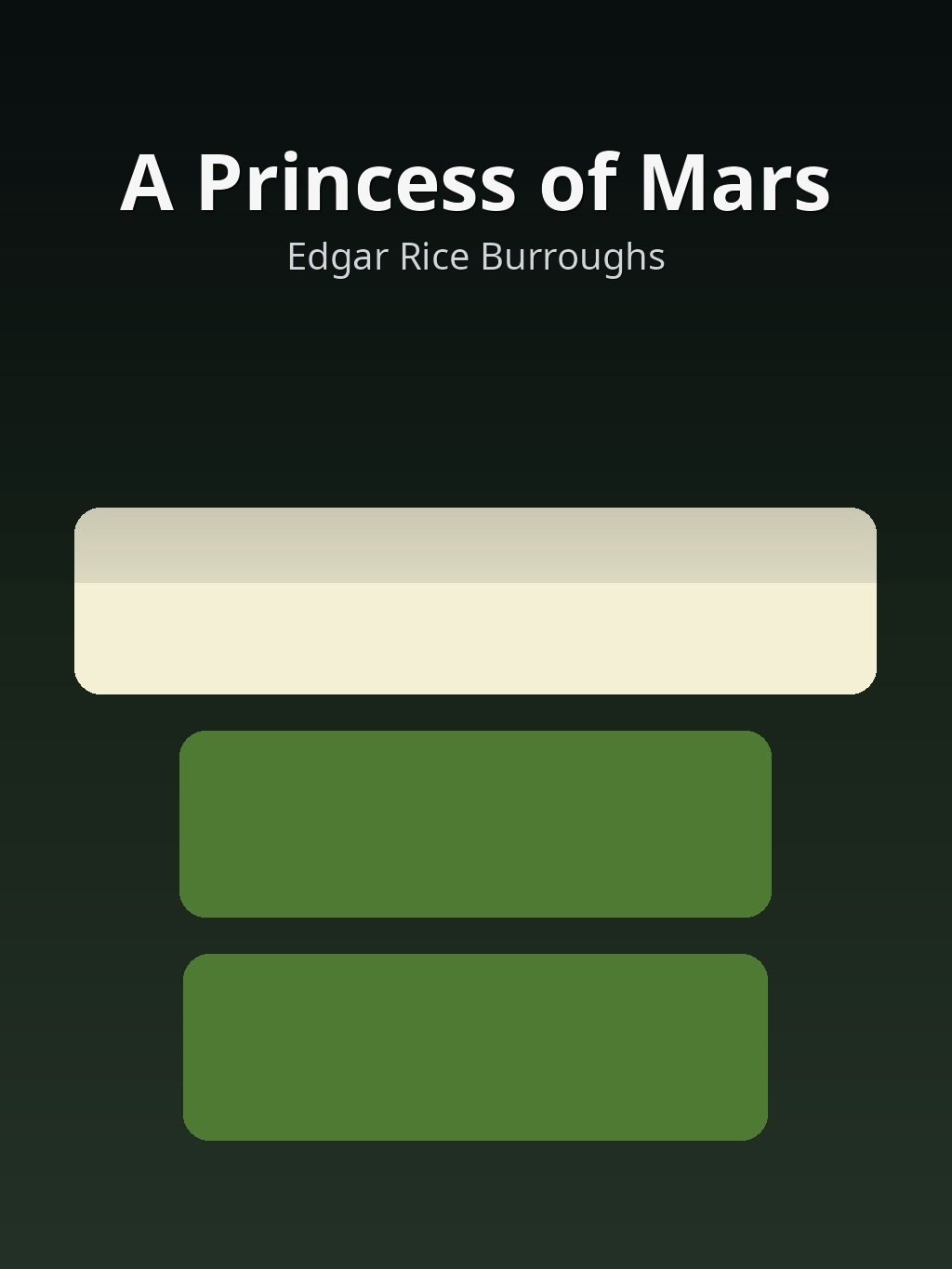 A Princess of Mars by Edgar Rice Burroughs book cover
