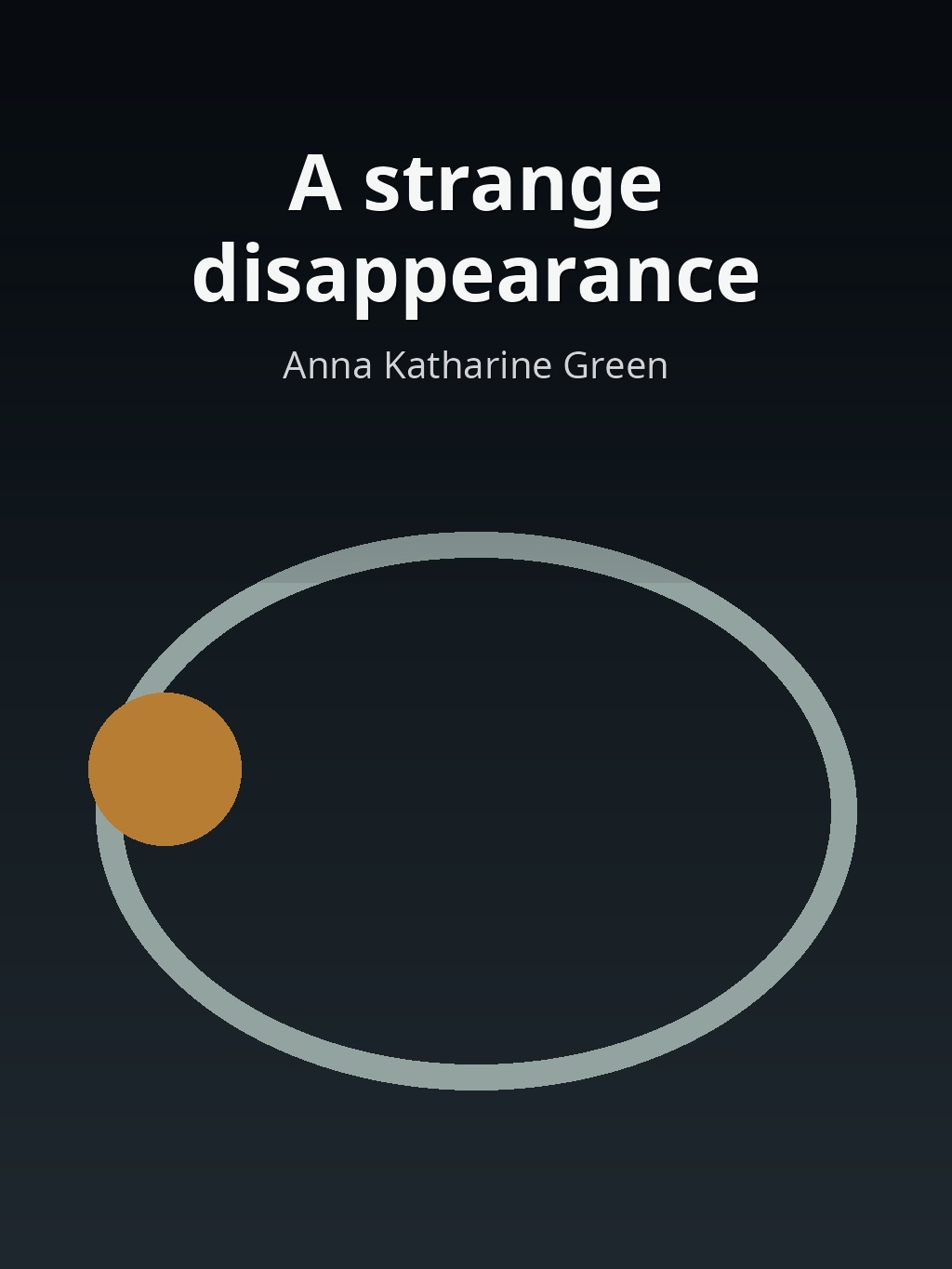 A strange disappearance by Anna Katharine Green book cover