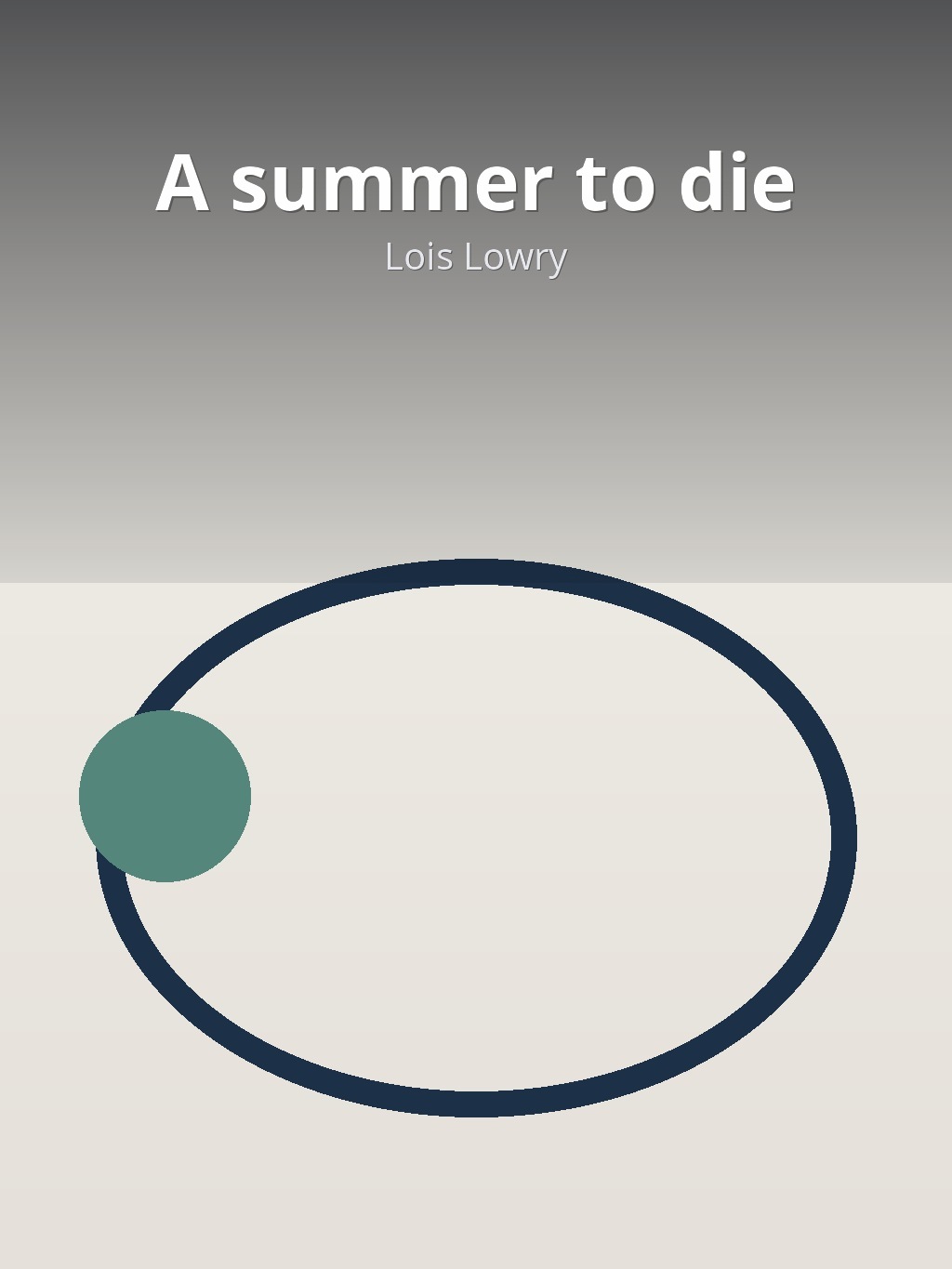 A summer to die by Lois Lowry book cover