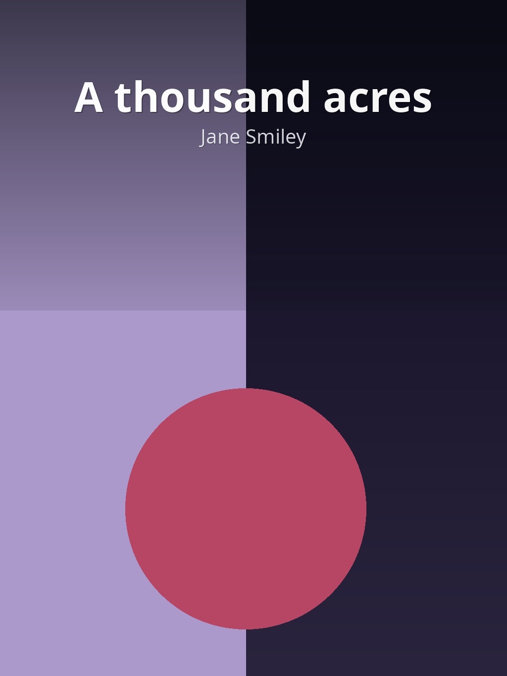 A thousand acres by Jane Smiley book cover