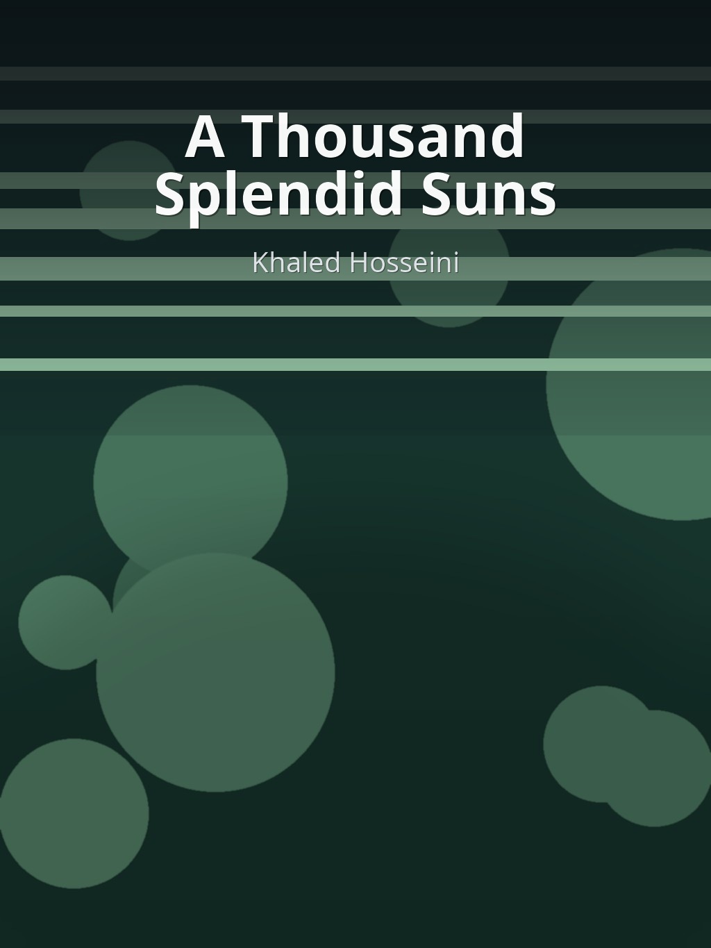 A Thousand Splendid Suns by Khaled Hosseini book cover