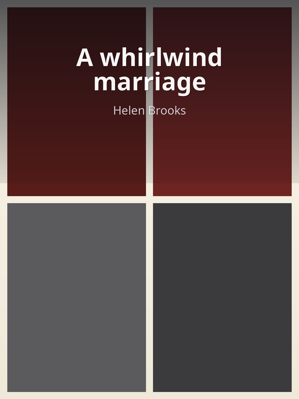 A whirlwind marriage by Helen Brooks book cover