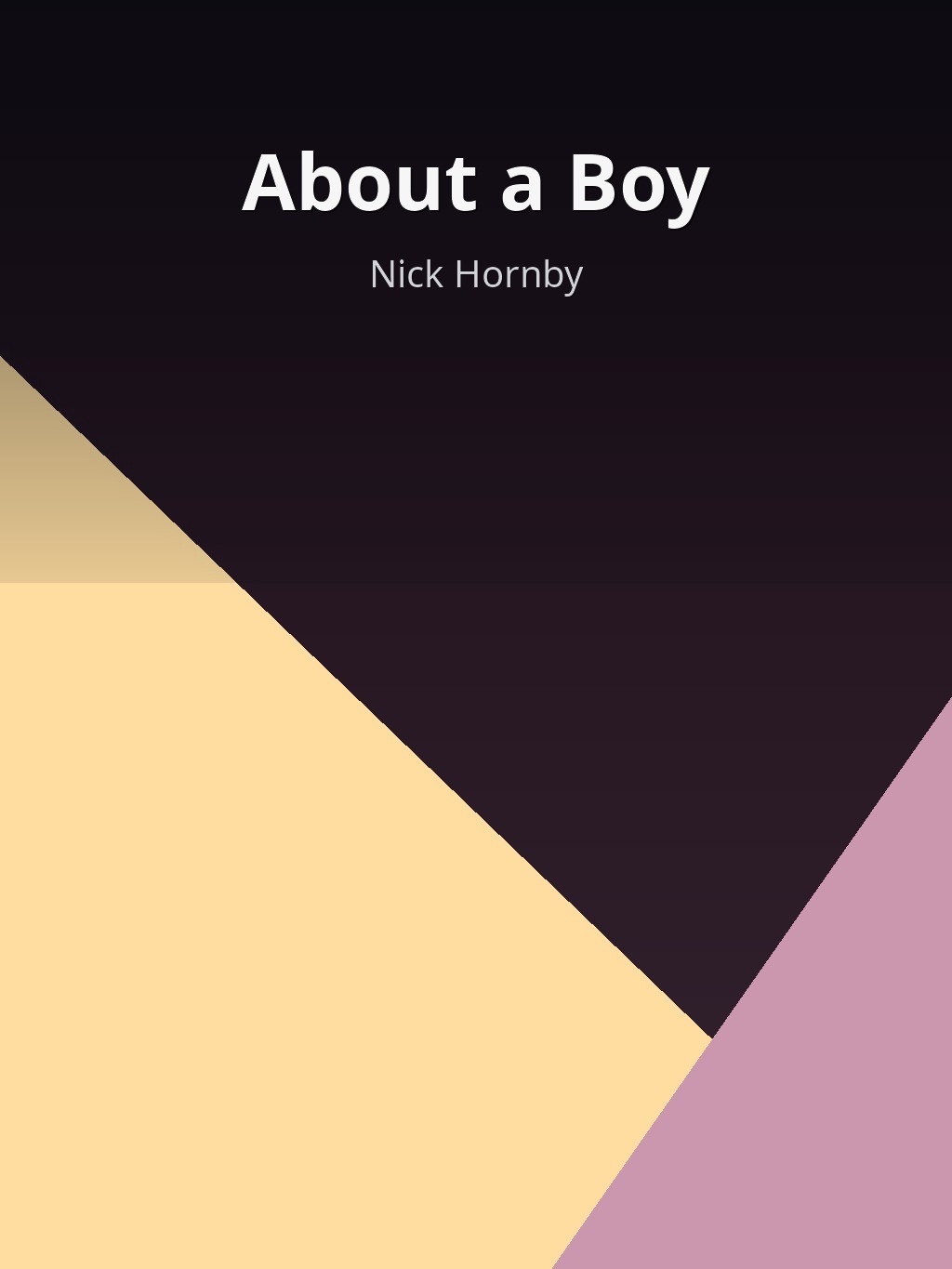 About a Boy by Nick Hornby book cover