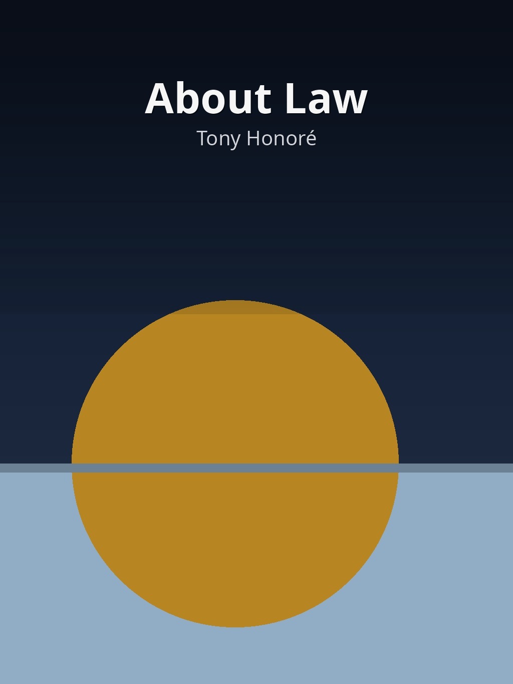 About Law by Tony Honoré book cover