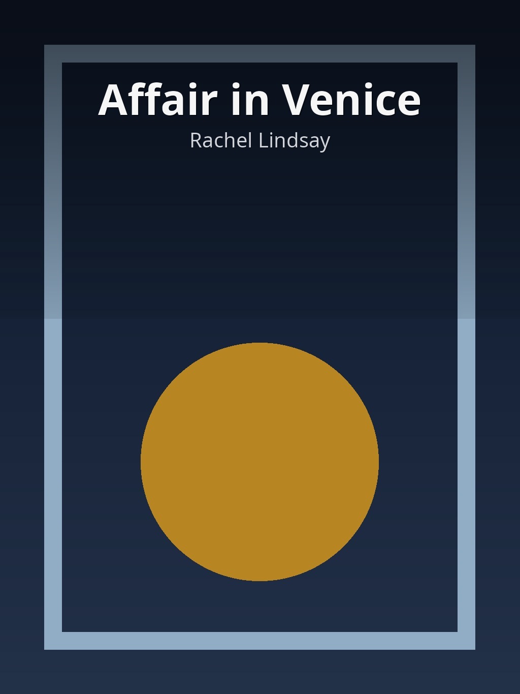 Affair in Venice by Rachel Lindsay book cover