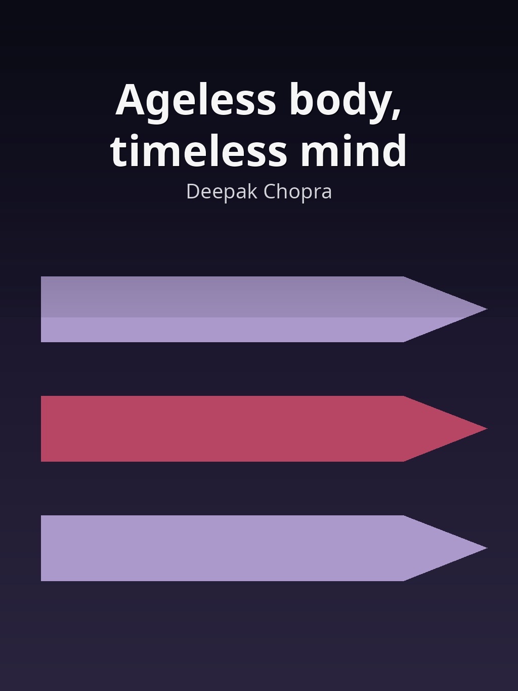 Ageless body, timeless mind by Deepak Chopra book cover