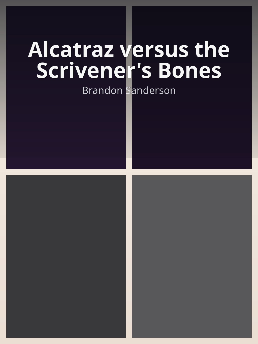 Alcatraz versus the Scrivener's Bones by Brandon Sanderson book cover