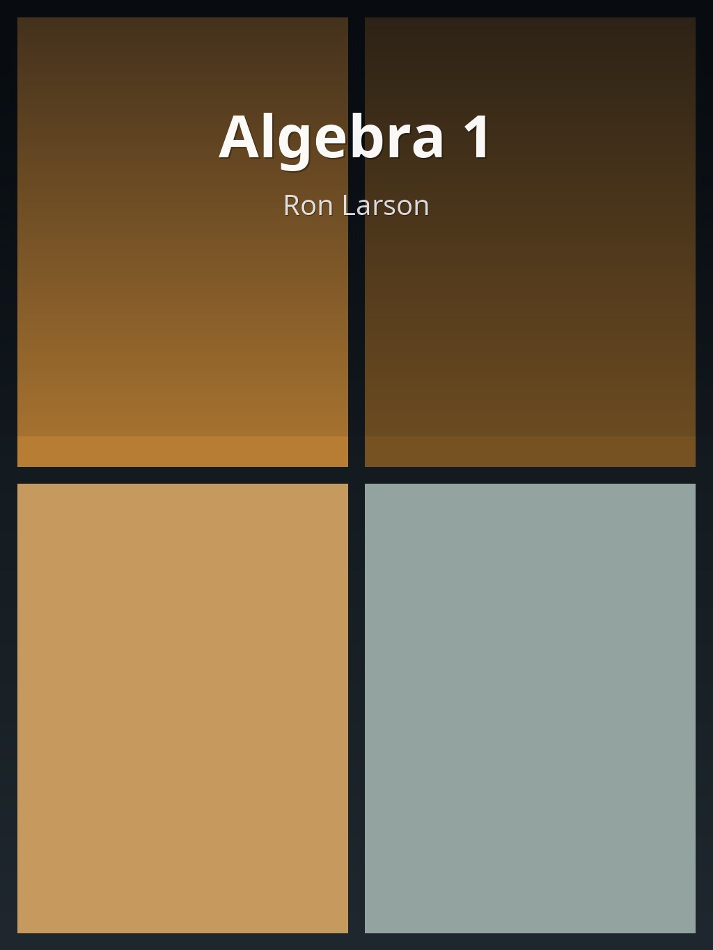 Algebra 1 by Ron Larson book cover