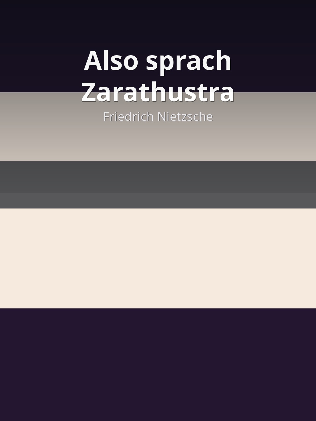 Also sprach Zarathustra by Friedrich Nietzsche book cover