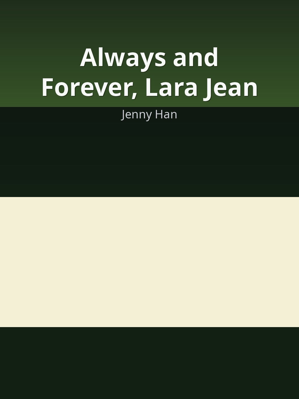 Always and Forever, Lara Jean by Jenny Han book cover