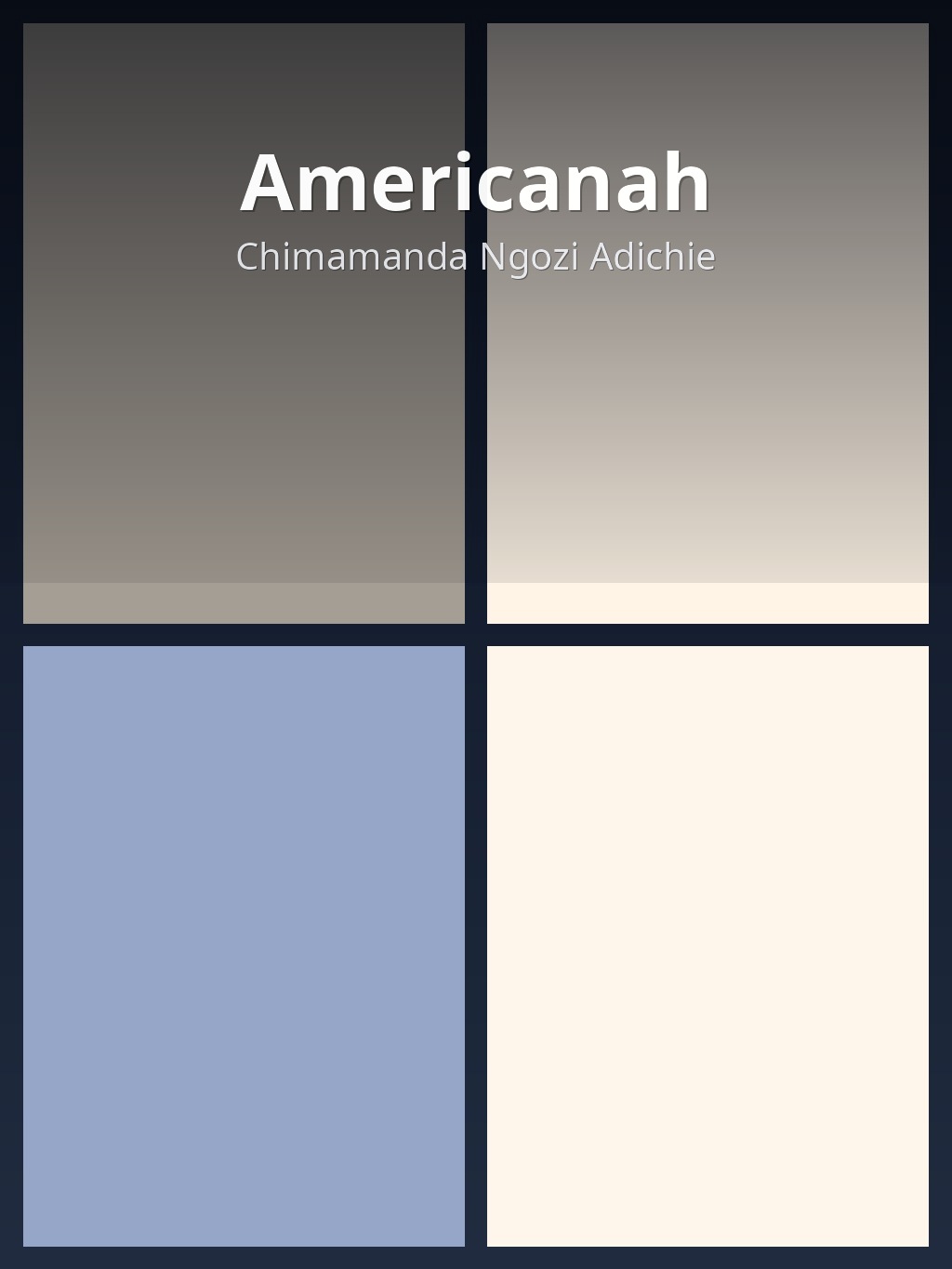 Americanah by Chimamanda Ngozi Adichie book cover