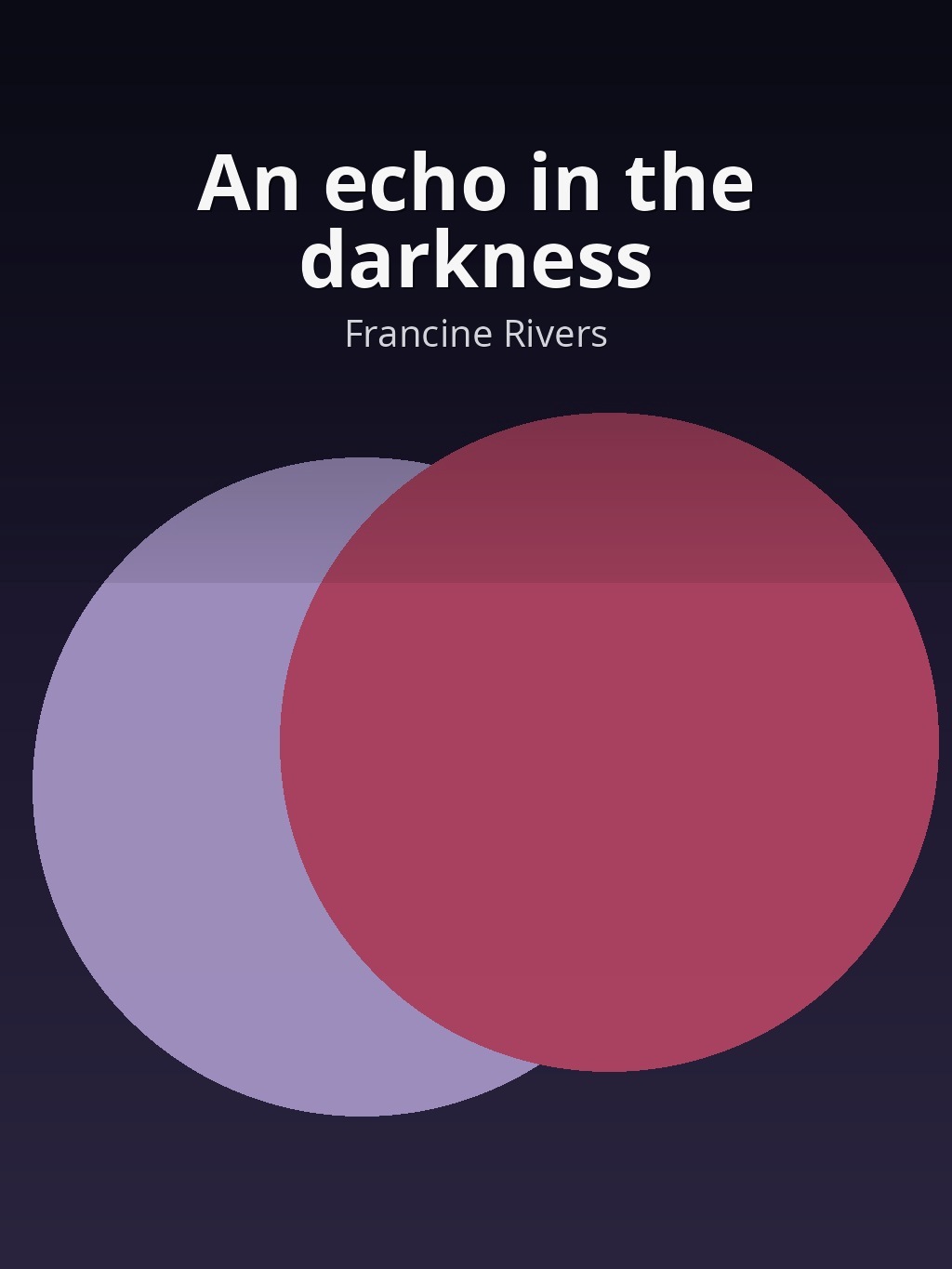 An echo in the darkness by Francine Rivers book cover