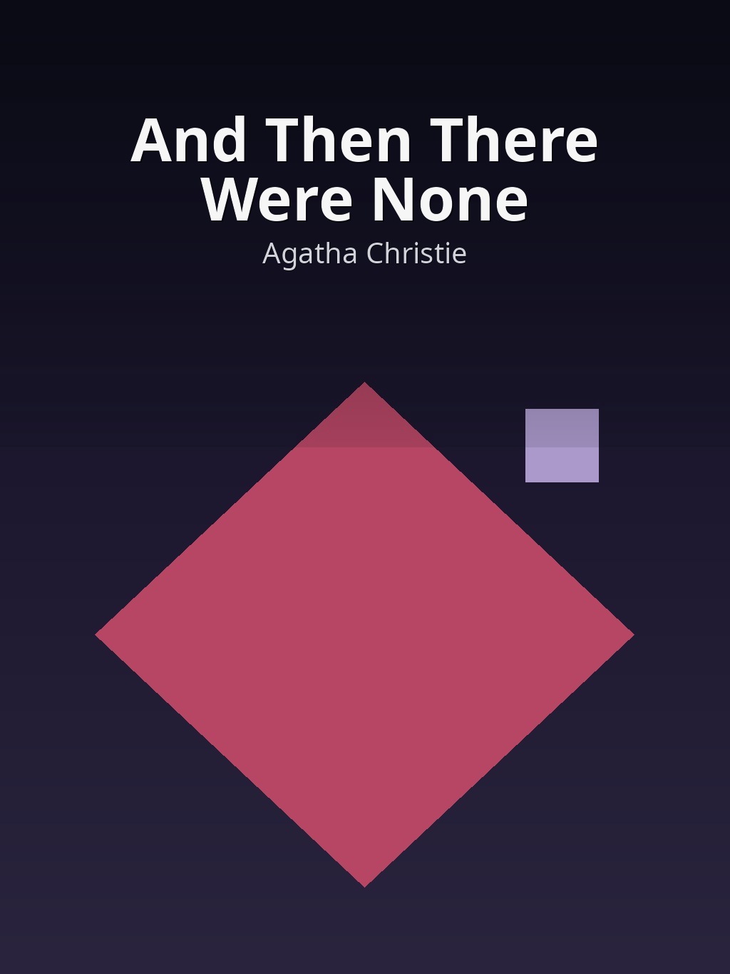 And Then There Were None by Agatha Christie book cover