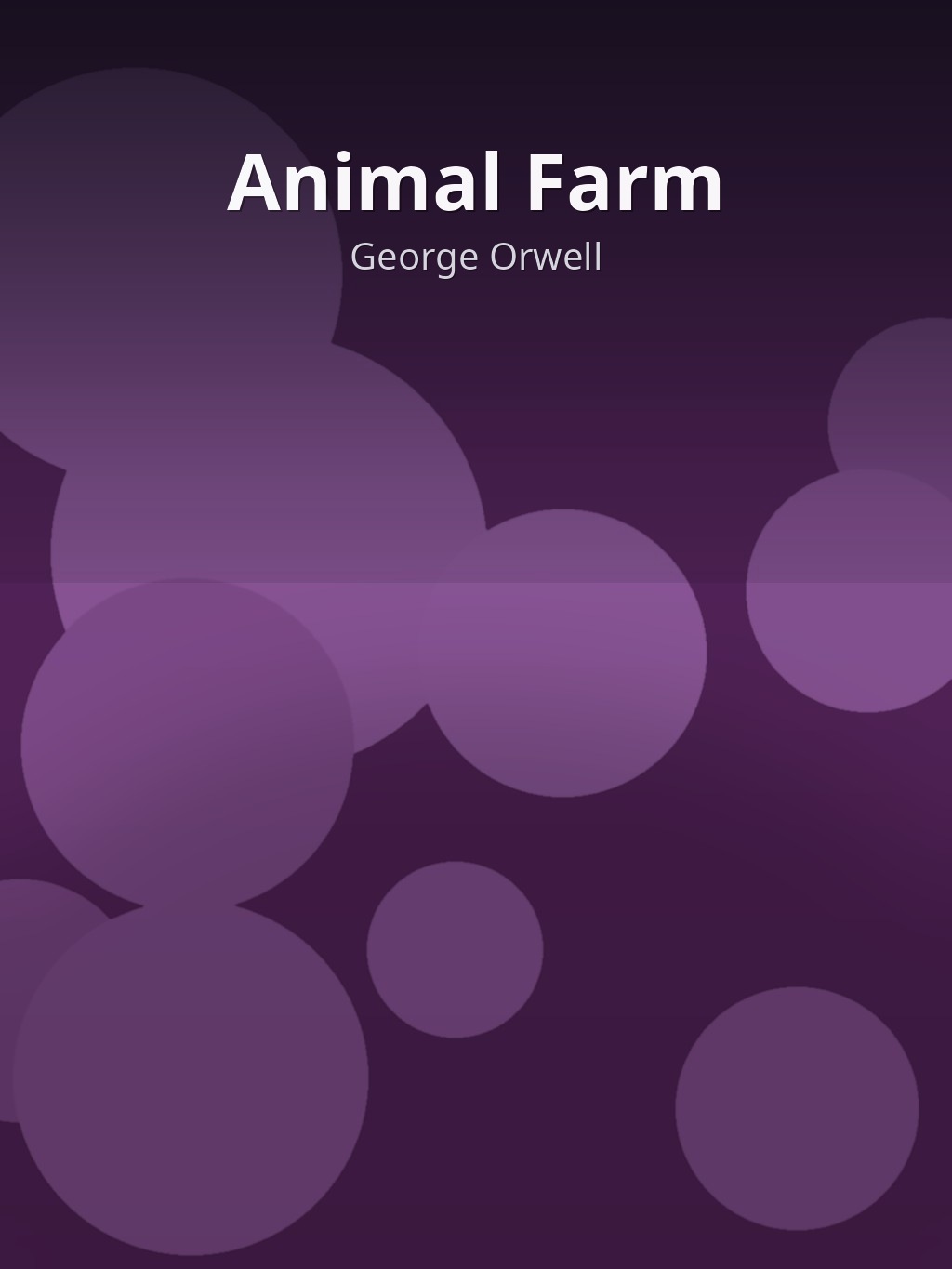 Animal Farm by George Orwell book cover