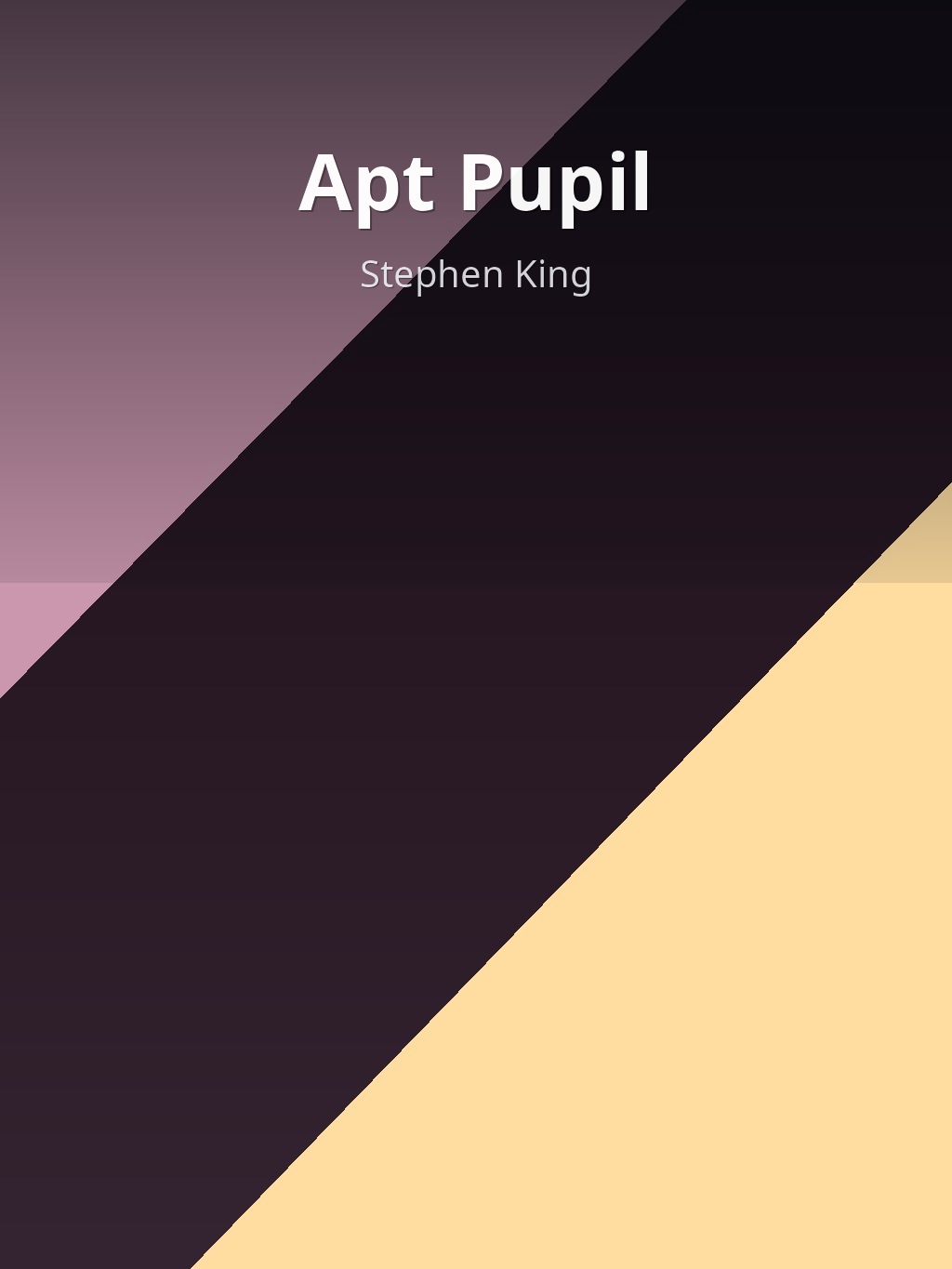 Apt Pupil by Stephen King book cover
