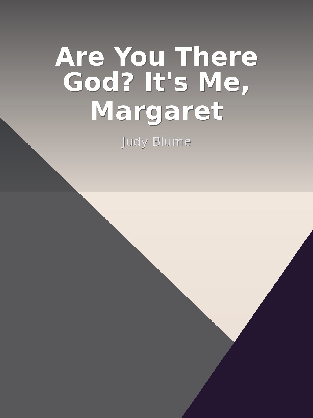 Are You There God? It's Me, Margaret by Judy Blume book cover