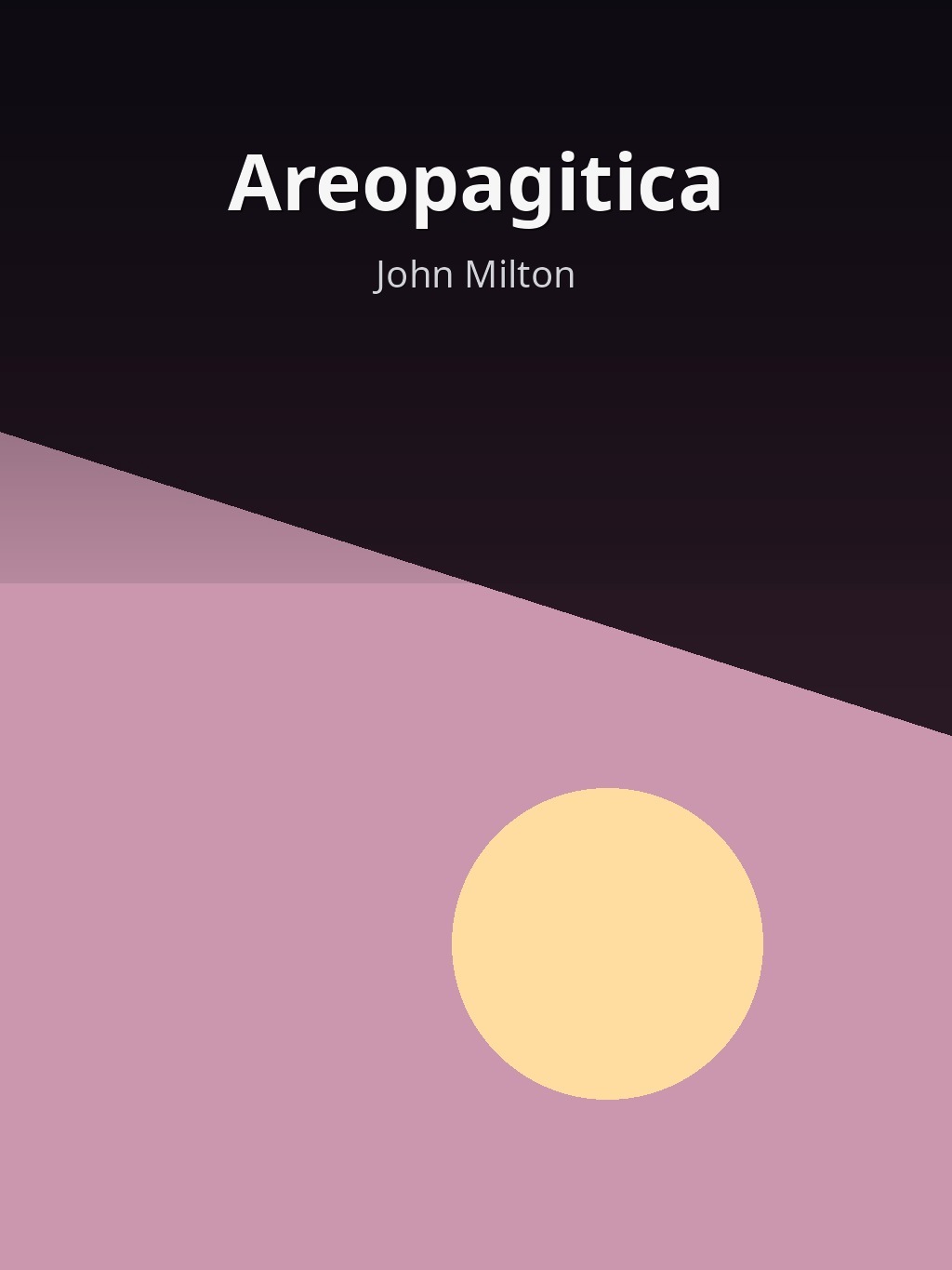 Areopagitica by John Milton book cover
