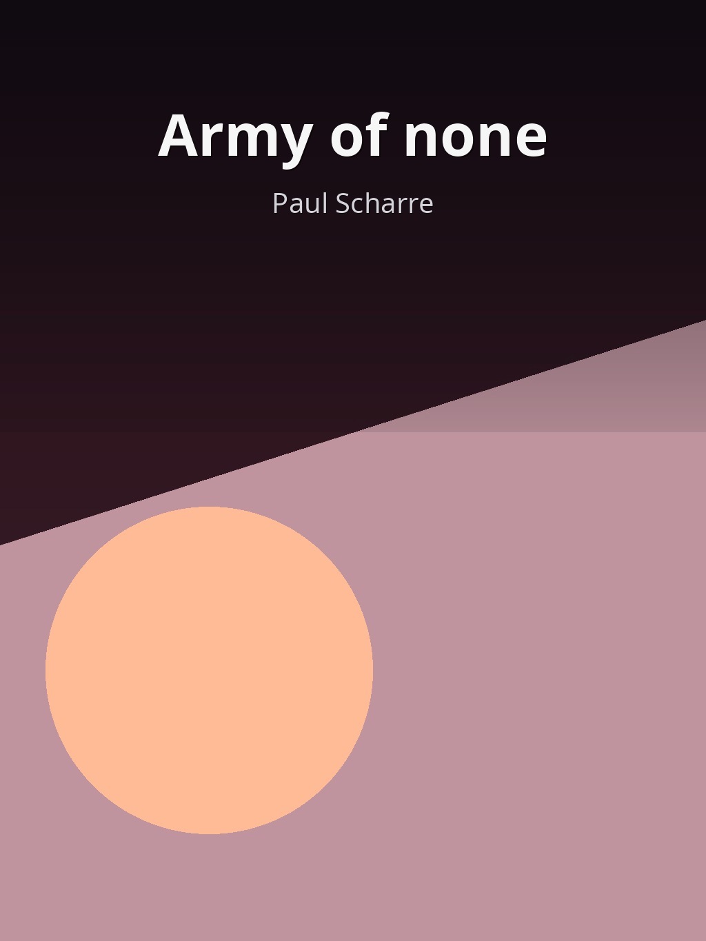 Army of none by Paul Scharre book cover