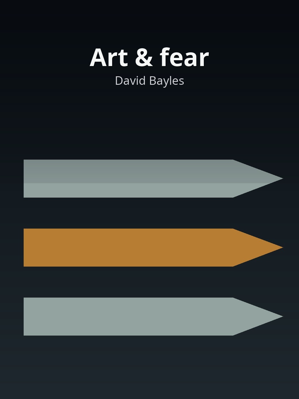 Art & fear by David Bayles book cover