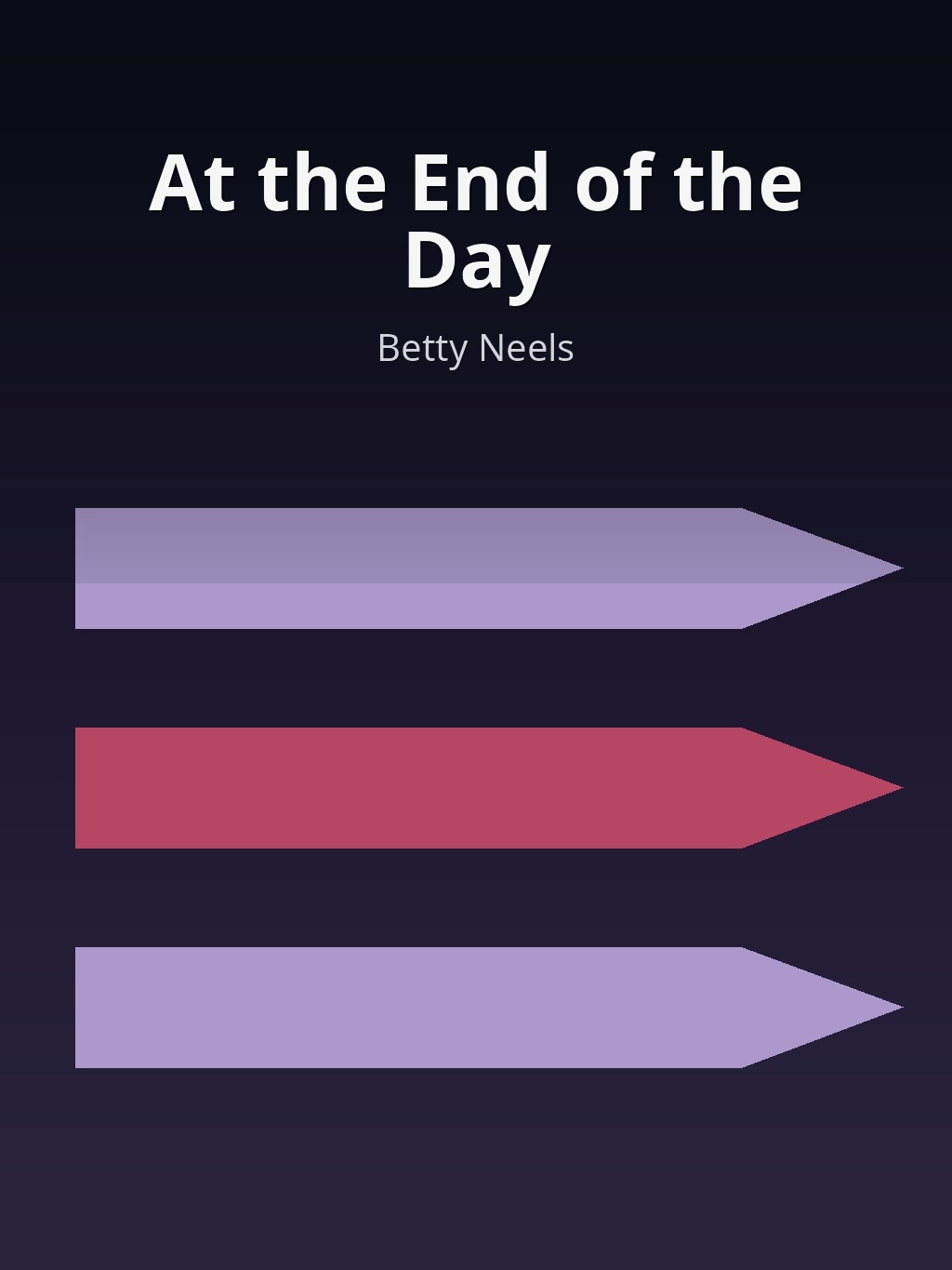 At the End of the Day by Betty Neels book cover