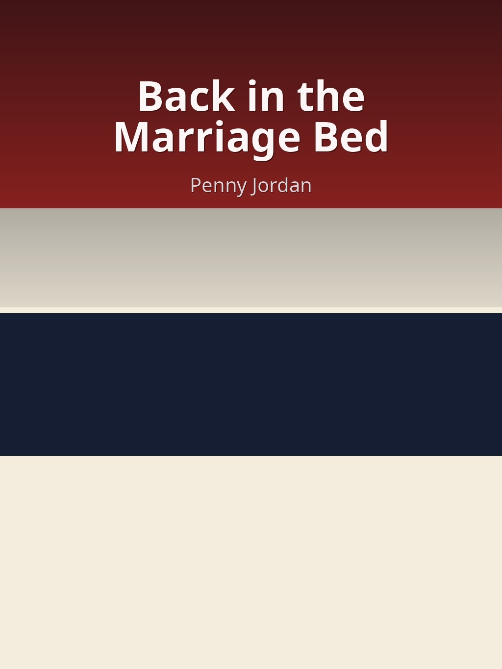 Back in the Marriage Bed by Penny Jordan book cover