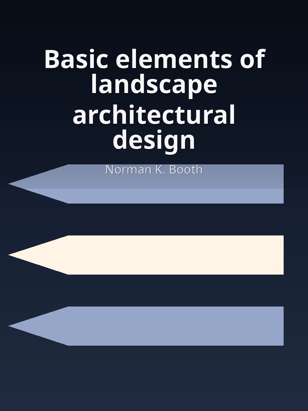 Basic elements of landscape architectural design by Norman K. Booth book cover