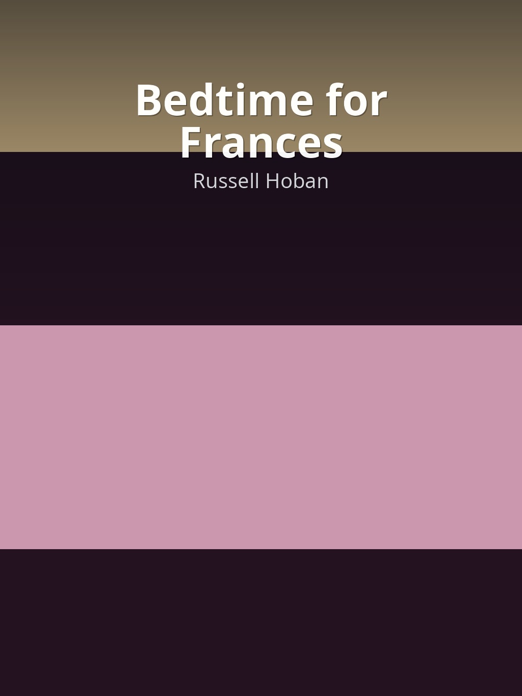 Bedtime for Frances by Russell Hoban book cover