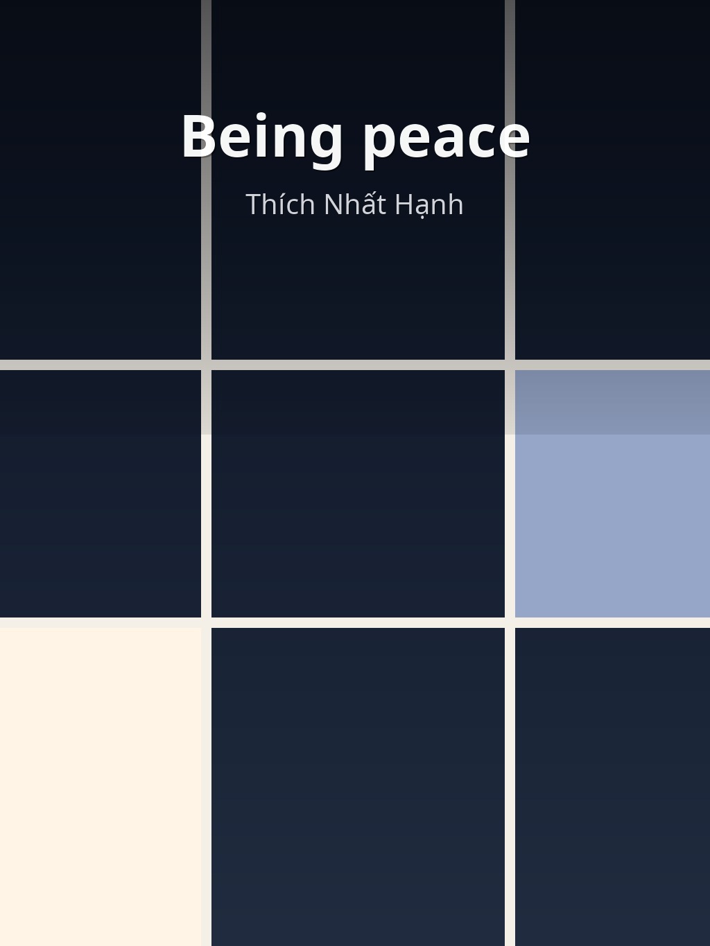 Being peace by Thích Nhất Hạnh book cover