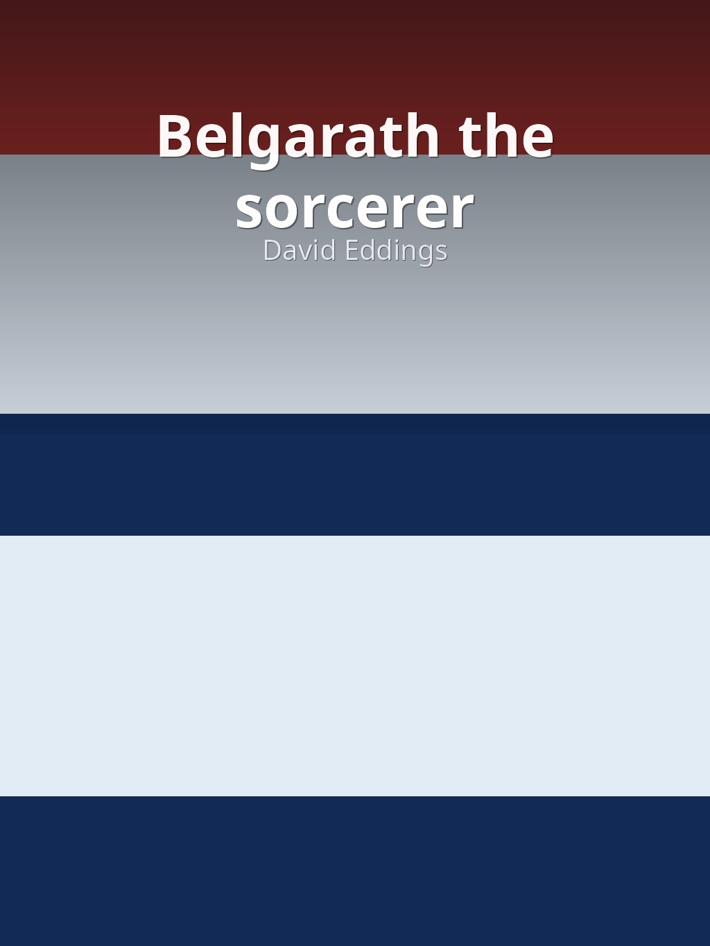 Belgarath the sorcerer by David Eddings book cover