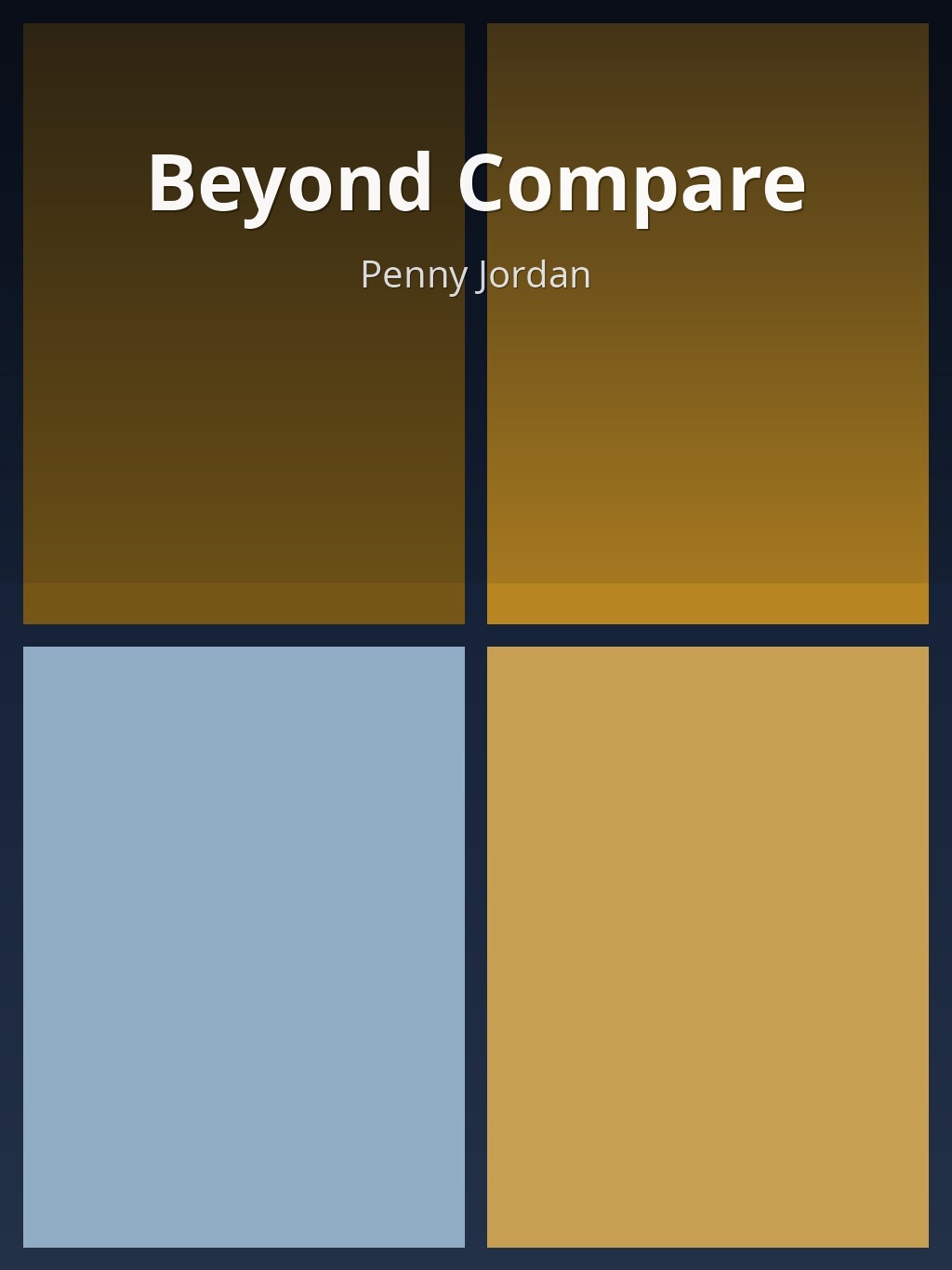 Beyond Compare by Penny Jordan book cover