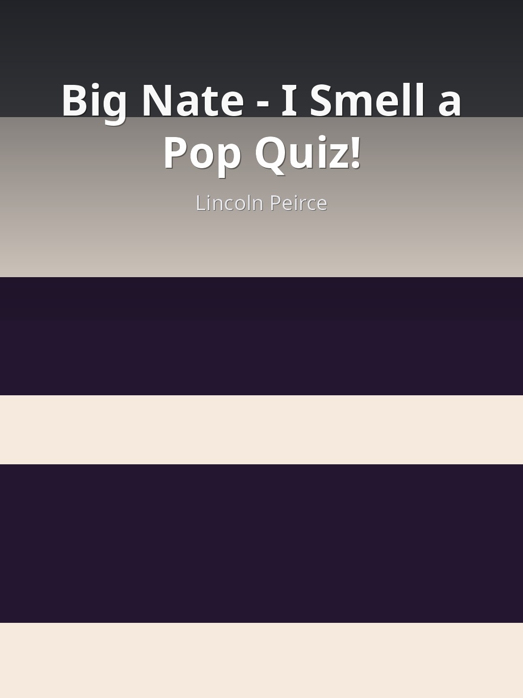 Big Nate - I Smell a Pop Quiz! by Lincoln Peirce book cover
