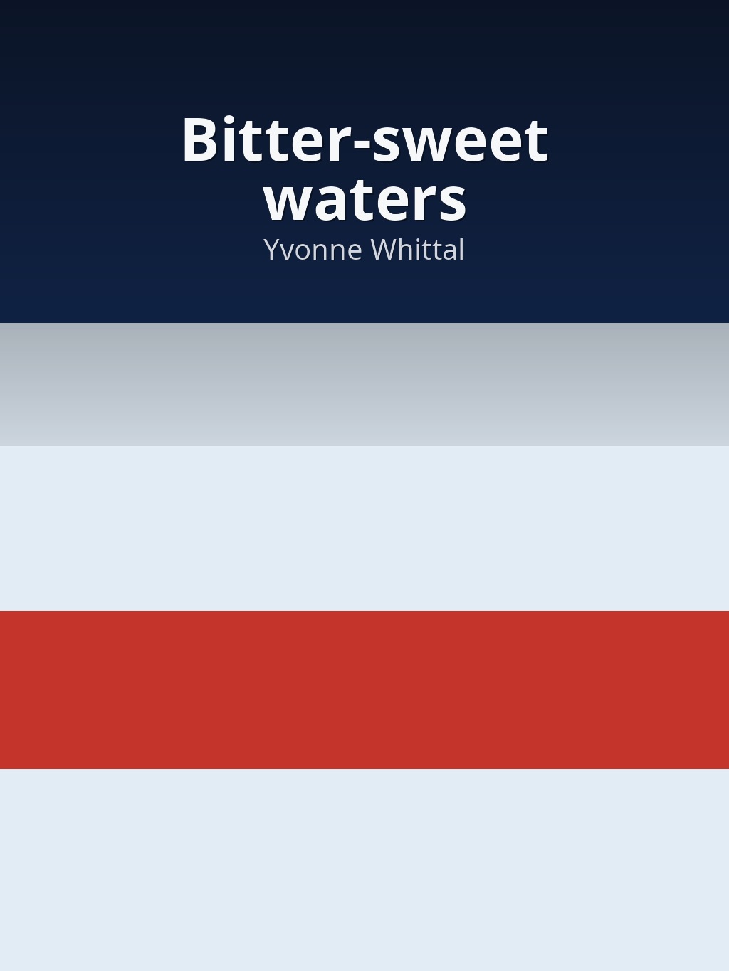 Bitter-sweet waters by Yvonne Whittal book cover