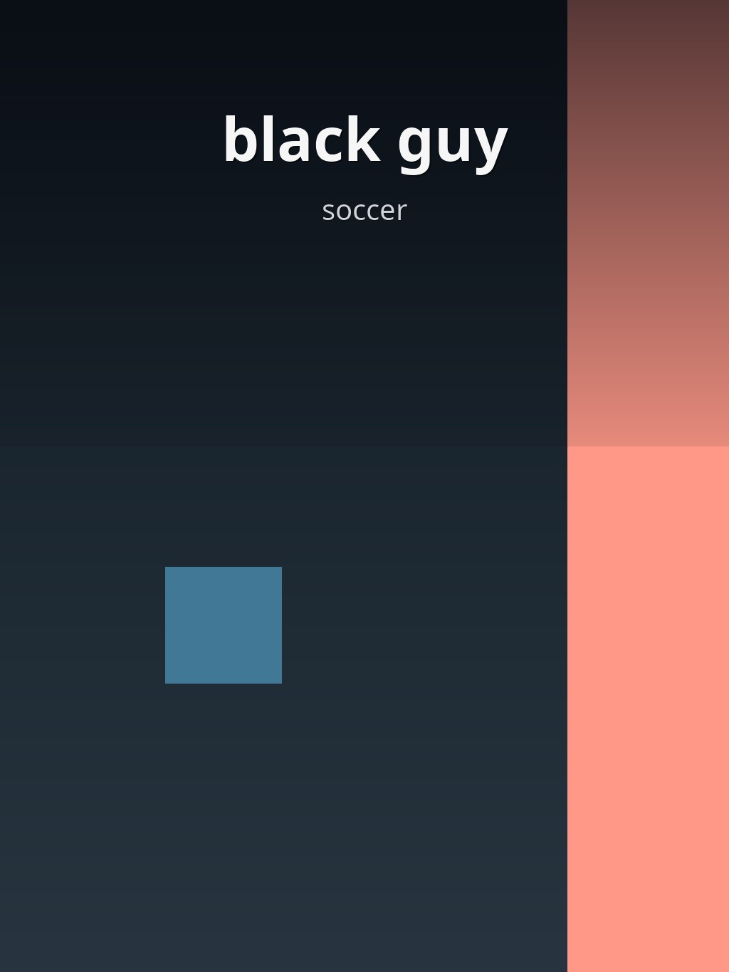 black guy by soccer book cover