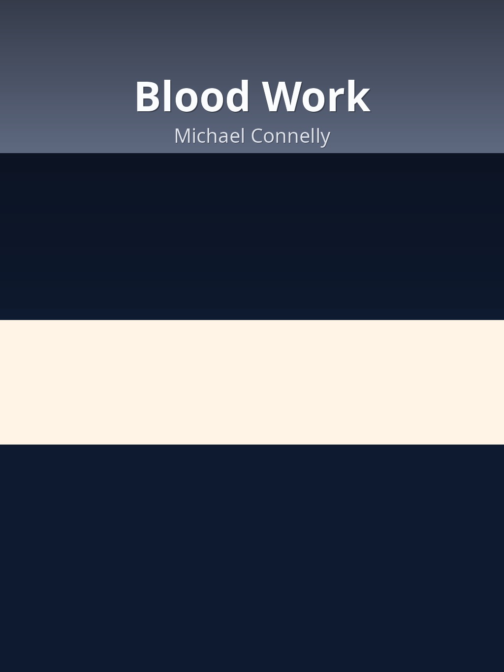 Blood Work by Michael Connelly book cover