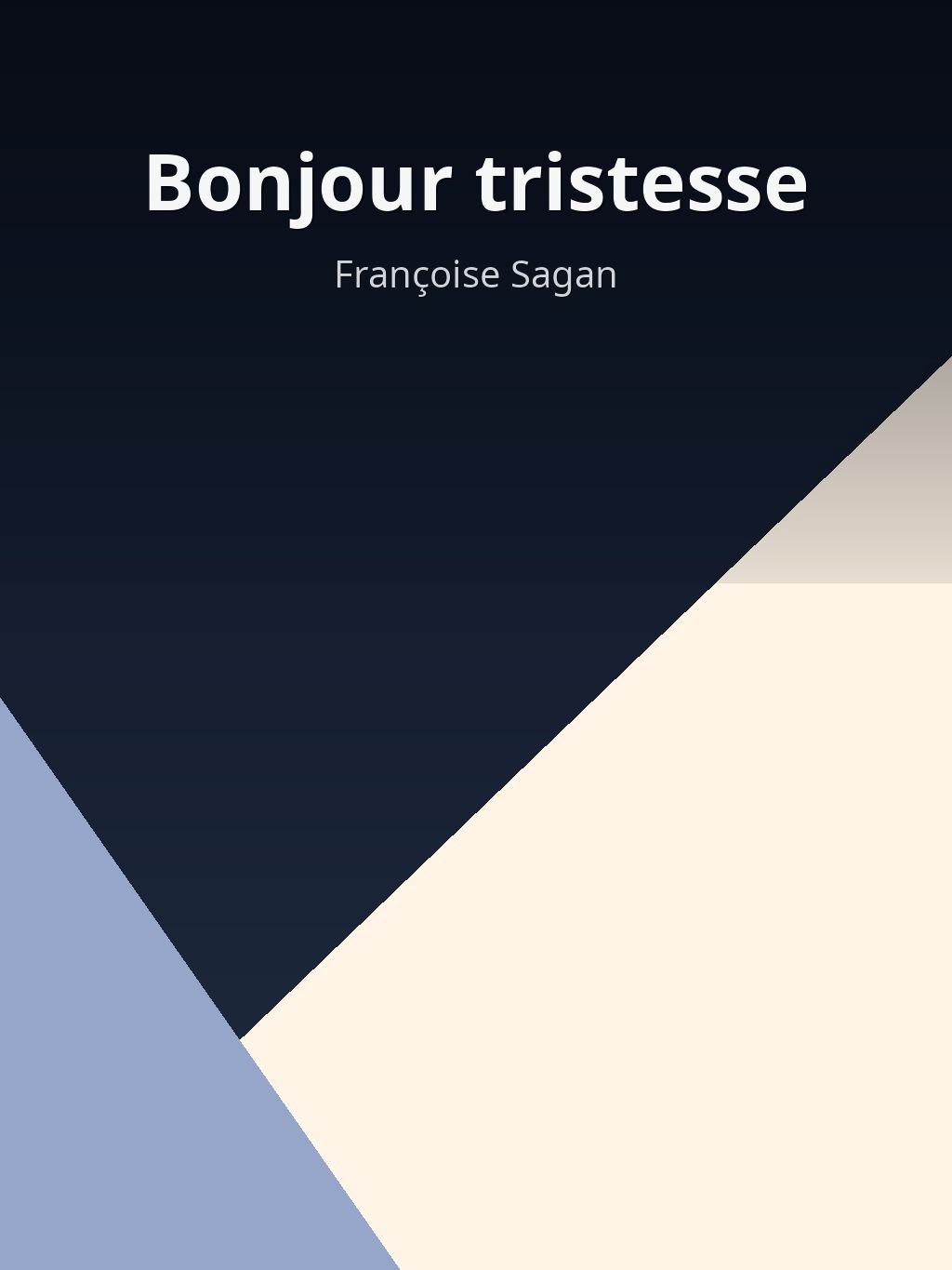 Bonjour tristesse by Françoise Sagan book cover