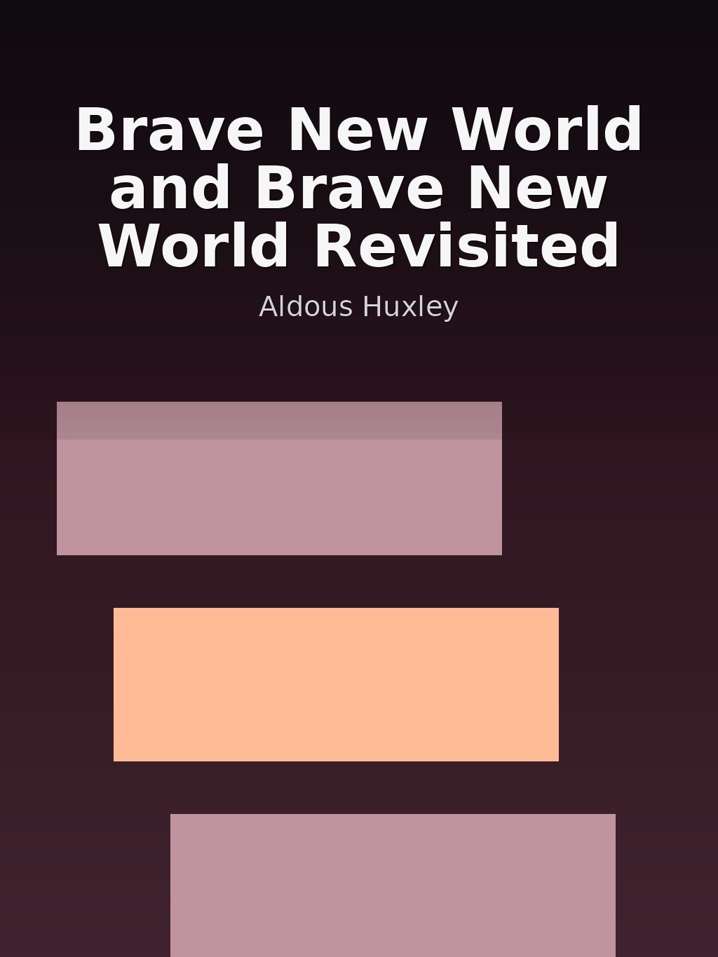 Brave New World and Brave New World Revisited by Aldous Huxley book cover