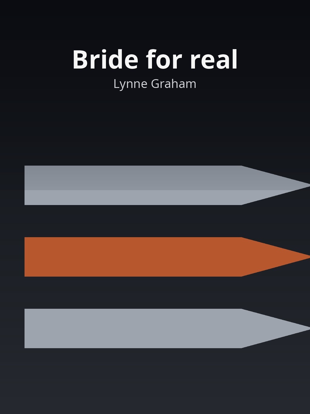 Bride for real by Lynne Graham book cover