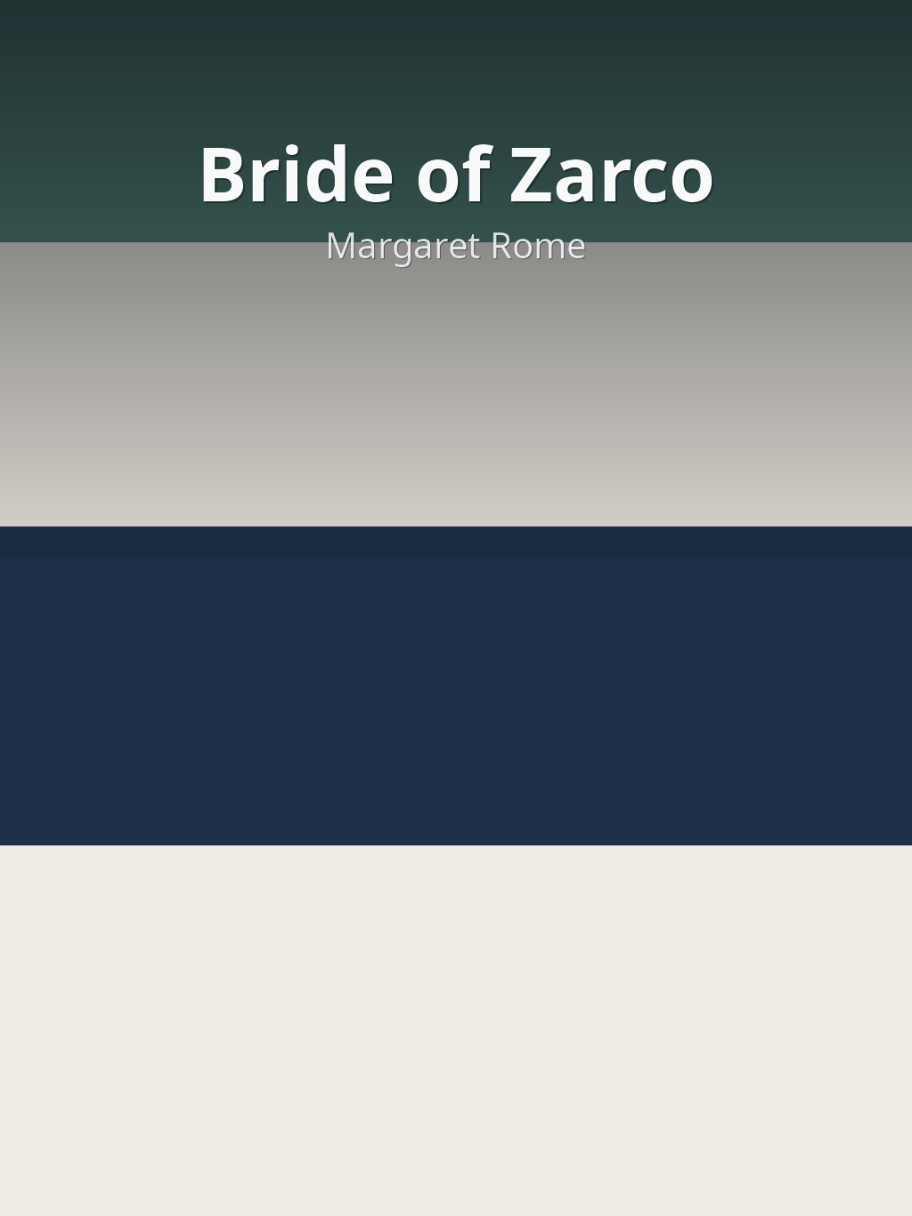 Bride of Zarco by Margaret Rome book cover