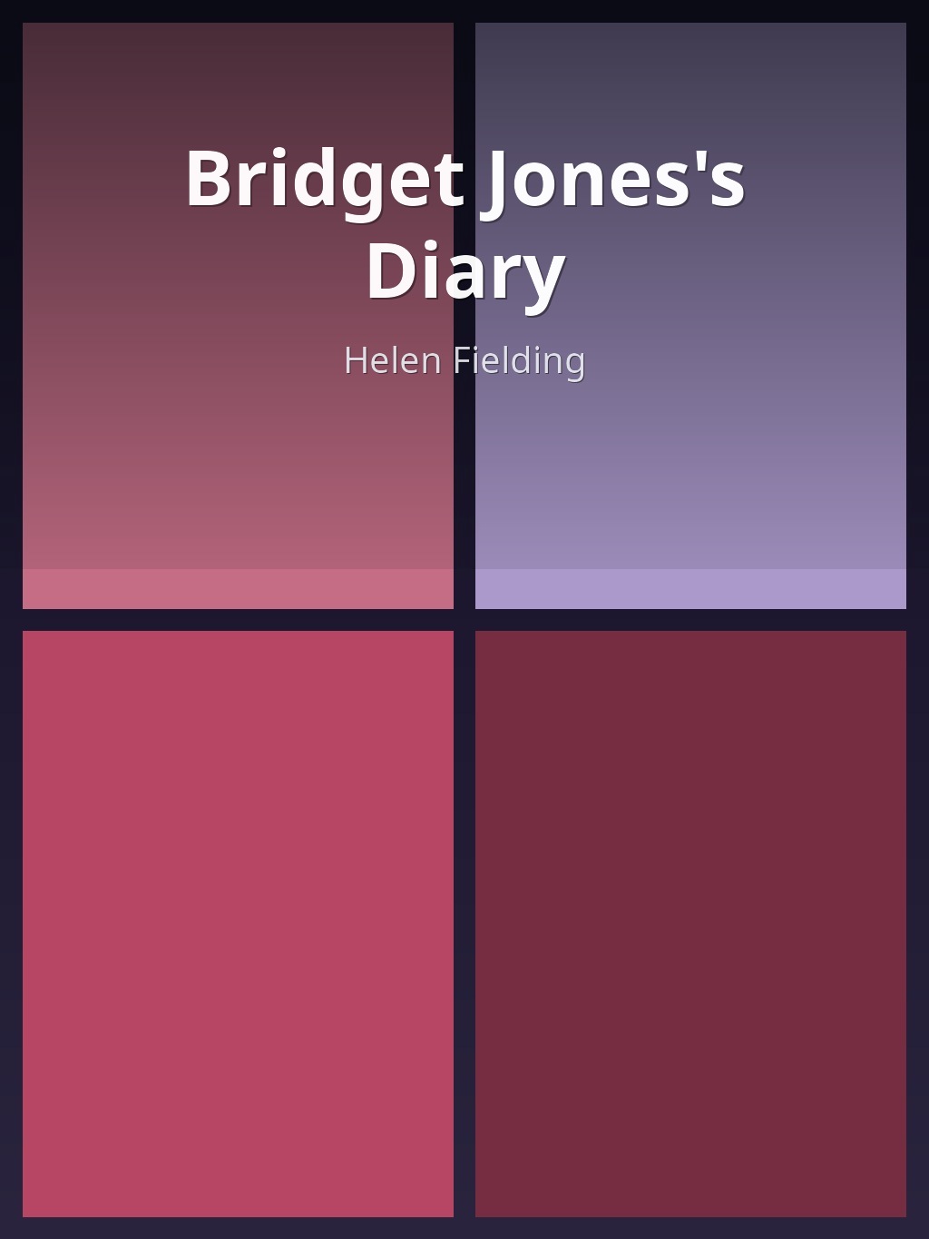 Bridget Jones's Diary by Helen Fielding book cover